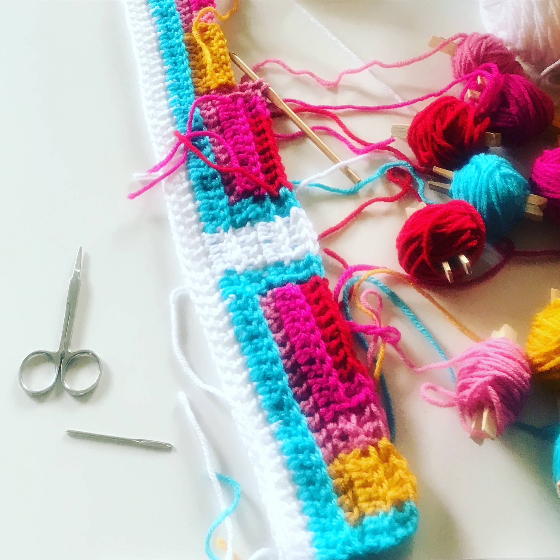 pixel row by row crochet