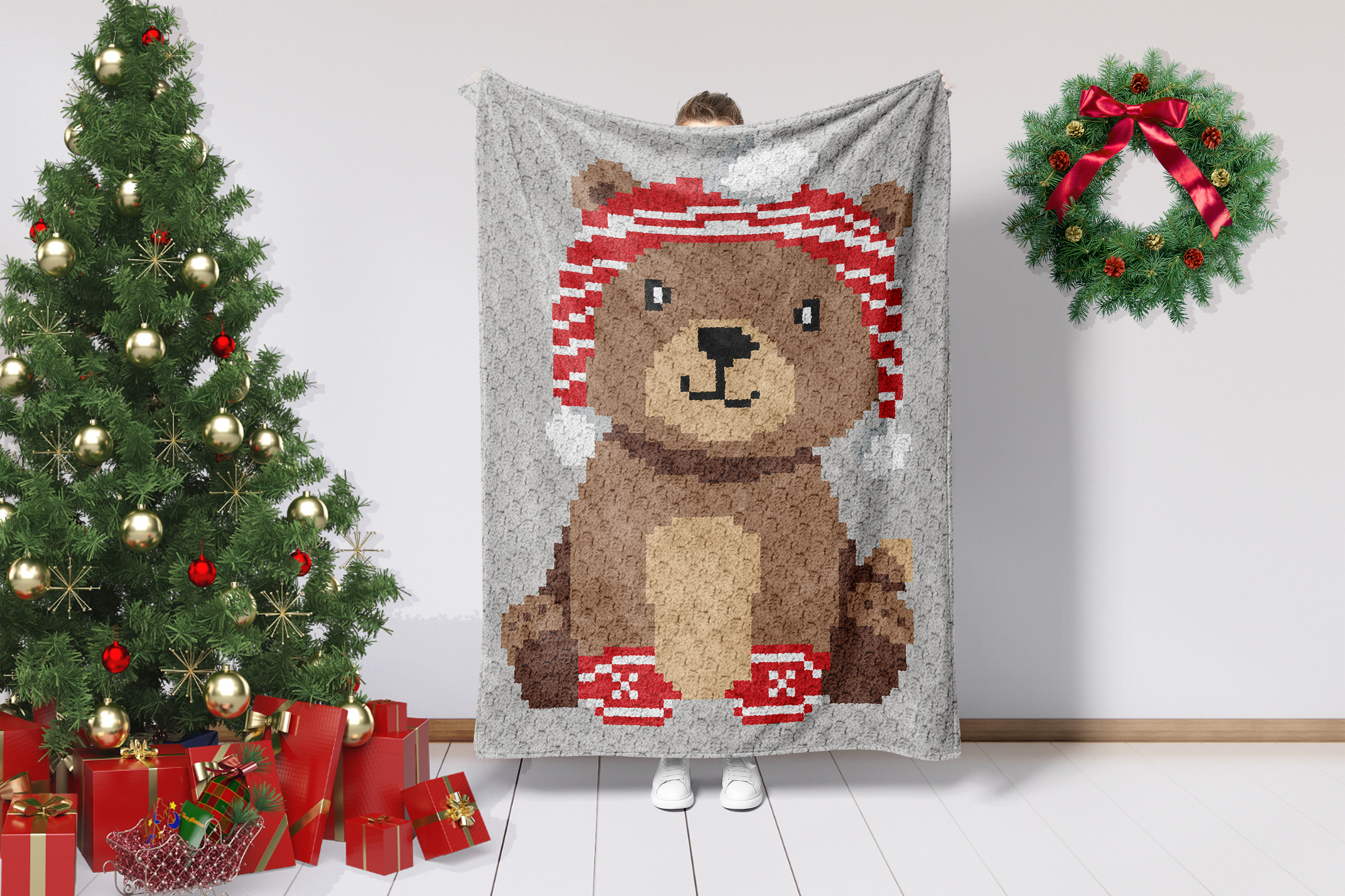 Winter Woodland C2C Bear Pattern