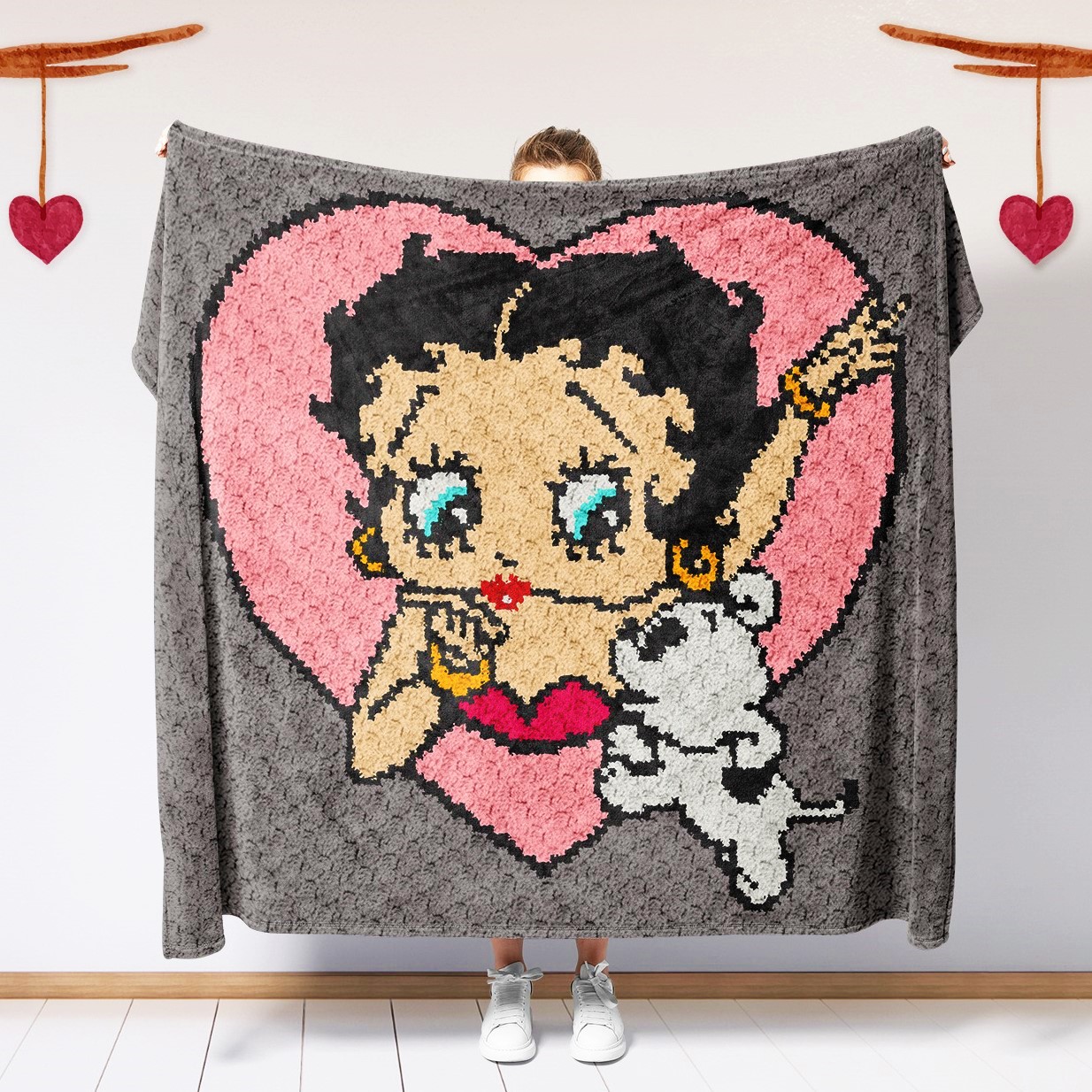 Betty Boop Heart Blanket